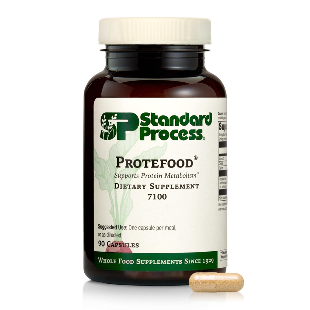 Standart Süreç Protefood - Protein Metabolism Destek Supplement - Aids Bone & Immune Health - Tüm Gıda Temel Hücreleri Sağlık Desteği - Mikrobiyo ve Vitamin C - 90 Capsules