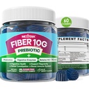 Yetişkinler için Fiber Gummies, Sugar Free 10g Prebiyotik Fiber Supplement with Digestive Enzymes, Probiyotiks & 100mg Betaine for Digestive & Gut Health and Regulate Bowel Movement, Vegan, Gelatin Free, 60ct