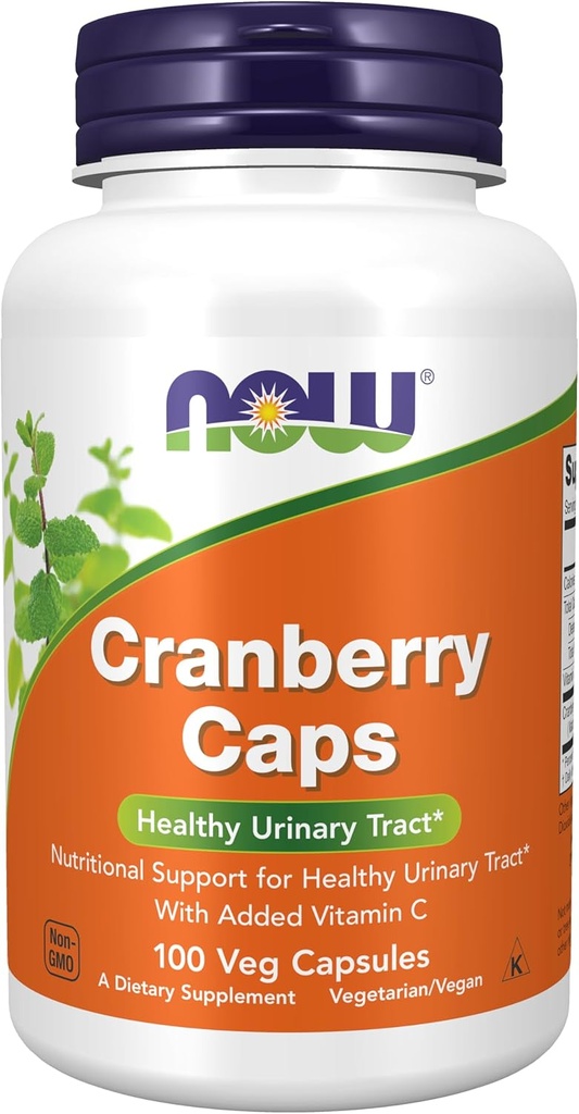 Şimdi Gıdalar Tamamlar, Cranberry Caps eklenmiş Vitamin C, Sağlıklı Urinary Tract*, 100 Veg Capsules