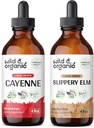 Άγρια & οργανικά Cayenne Pepper Βάμμα 4 fl oz & Slippery Elm Βάμμα 4 fl oz