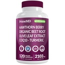 26-in-1 Nitric Oksit Supplement - Heart & Circulation Support with CoQ10, Turmeric, Organic Beet Root, Hawthorn Berry & Hawthorn - 2103mg per Service (120ct)