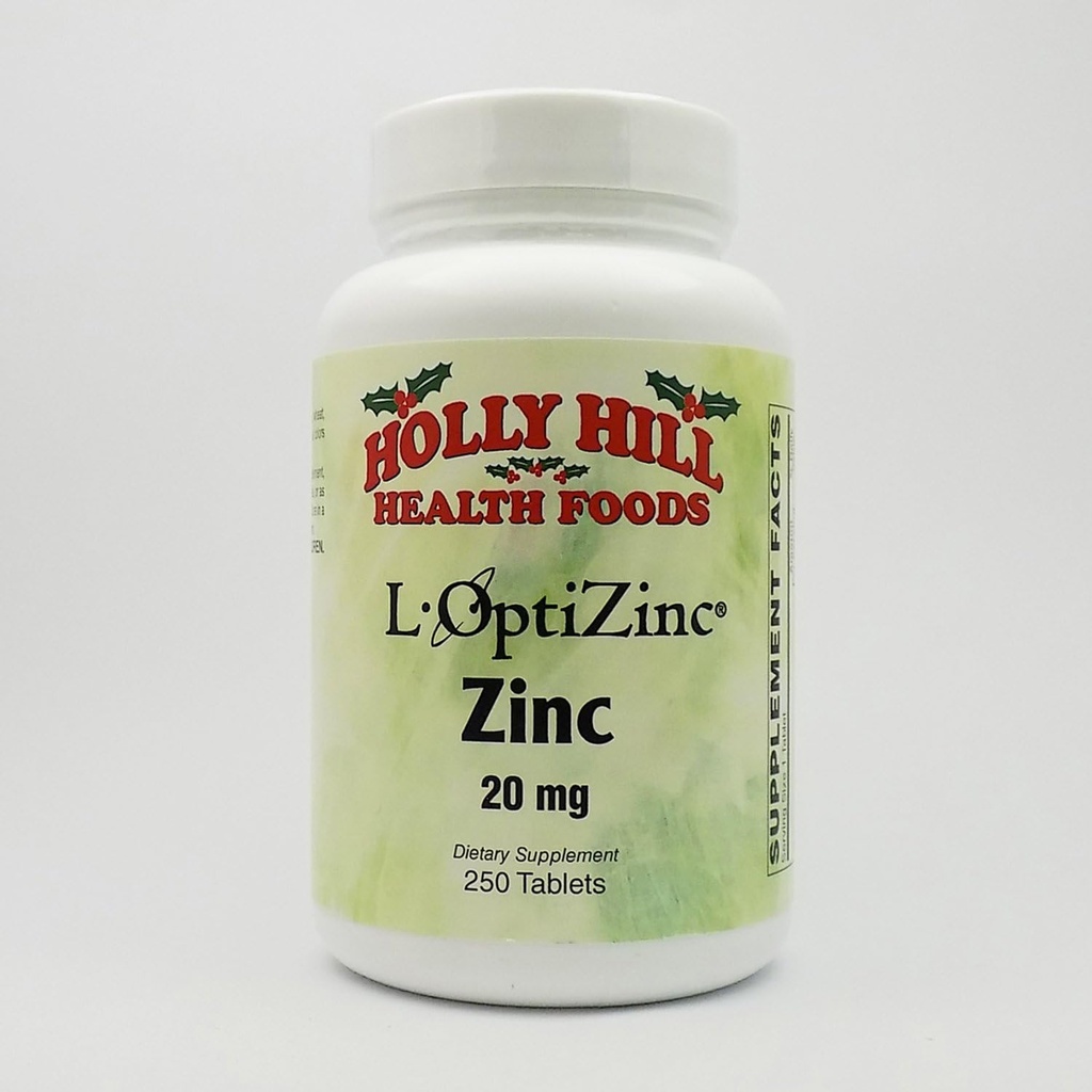 Holly Hill Health Foods, çinko 20 MG, 250 Tablet