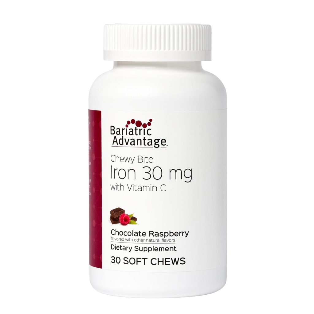 Bariatrik Avantajı Demir Chewy Bite Chocolate Raspberry Truffle (30 mg demir, 60 mg vitamin c) 30 sayı