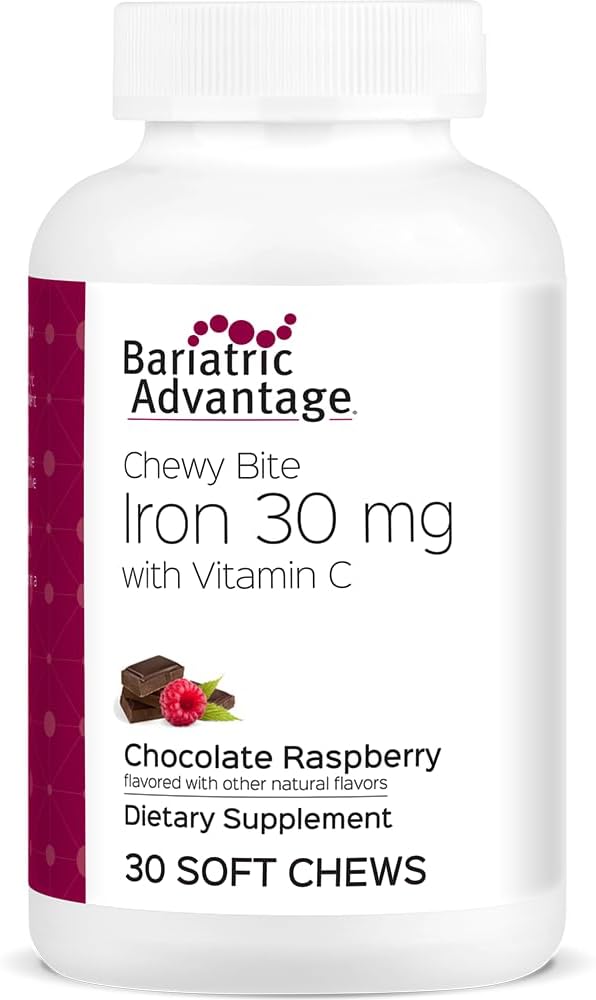 Bariatrik Avantajı Demir Chewy Bite Chocolate Raspberry Truffle (30 mg demir, 60 mg vitamin c) 30 sayı