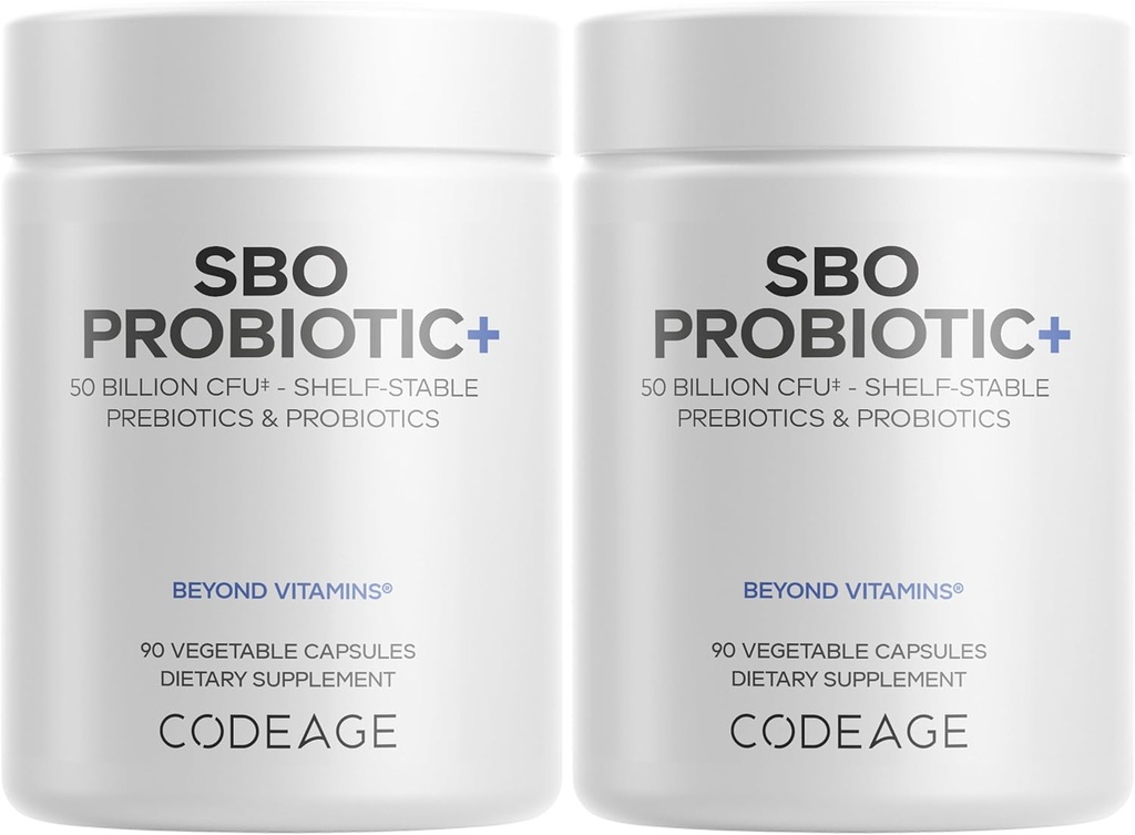Kodage SBO Probiyotiks, 50 Milyar CFUs Per Servis, Multi Strain Soil Temel Organizmleri ve Organik Fermented Botanical Mix, Raf-Stable - 2 Pack