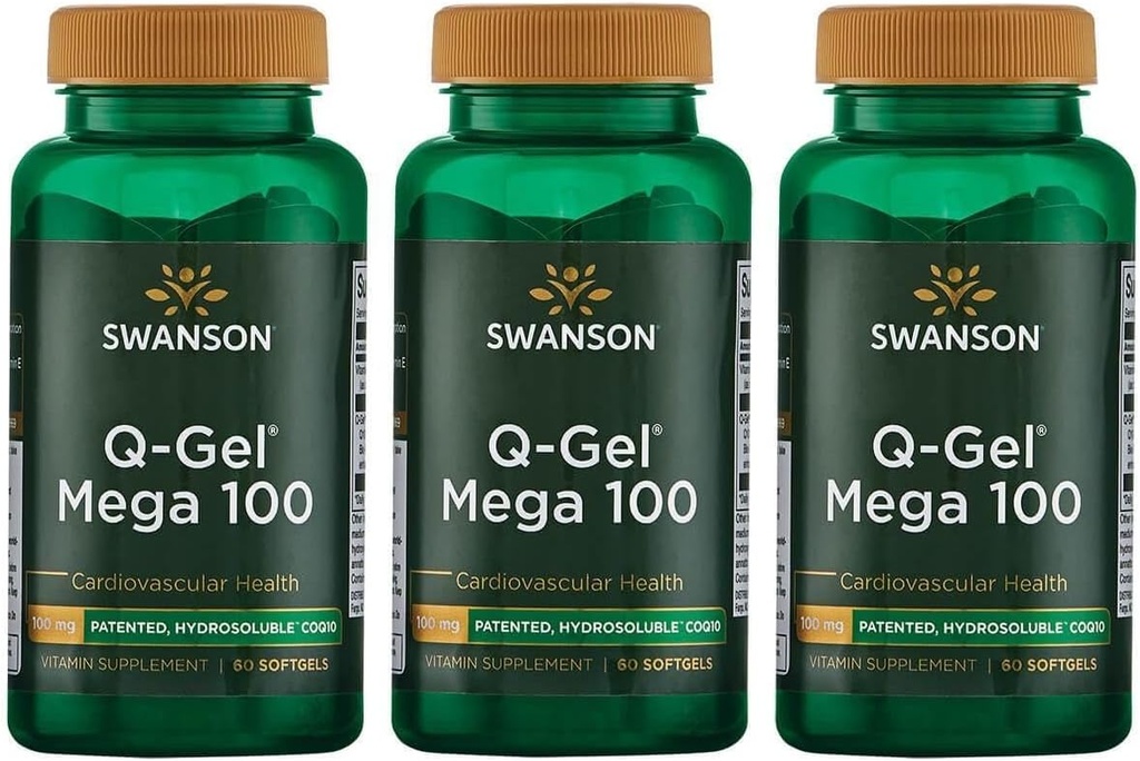 Swanson Q-Gel Mega 100 Milligram 60 Sgels (3 Pack)