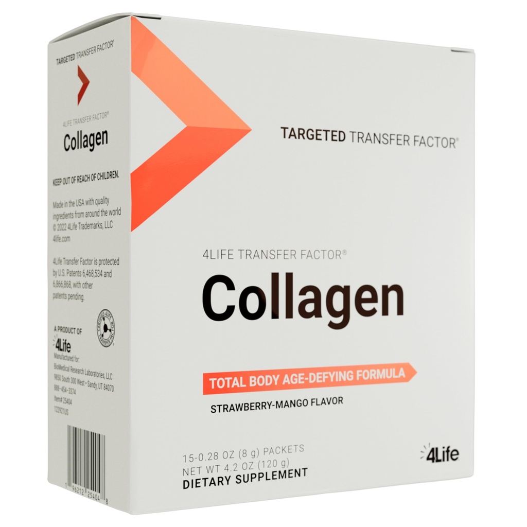 4Life Transfer Faktörü Collagen - Vitaminler ve 5 Collagen türü ile Formula - Saç, Cilt ve Nail Desteği - 15 Packets