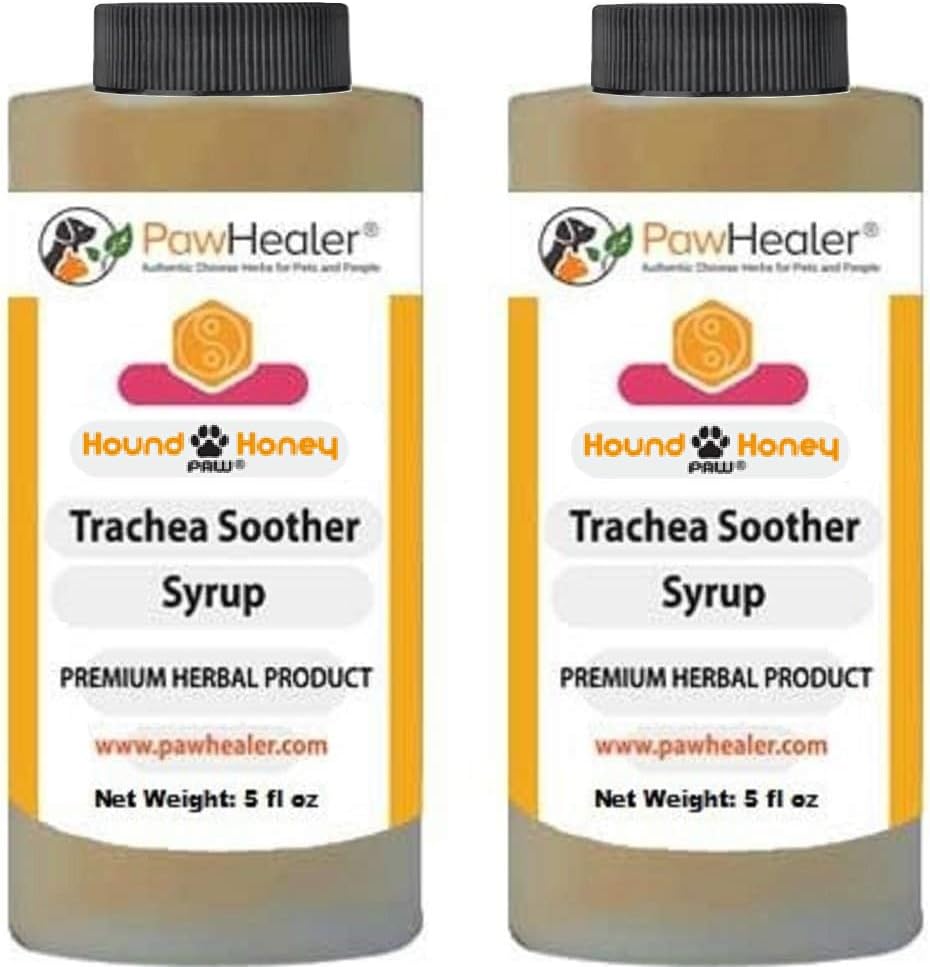 PawHealer Trachea Soother Syrup 2PAK Hound Honey - Natural Herbal Remedy for Slapd Trachea - Tastes Good - Easy to Administer (5 fl oz/ea) ...