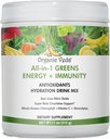 Βιολογικό Veda Super Greens Αντιοξειδωτικό Ενυδατικό Ποτό Μείγμα Σκόνης με Ηλεκτρολύτες για Ενέργεια, Ανοσία - Καθημερινή Βιολογικά Superfoods Χλωροφύλλη, Τεύτλα, Moringa, Chlorella, Spirulina, Turmeric - 11 oz