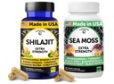 Lunakai USA Made Shilajit & Sea Moss Κάψουλες Bundle με Ashwagandha, Black Seed Oil & Rhodiola για δύναμη & ανοσοποίηση, 60ct κάθε μία