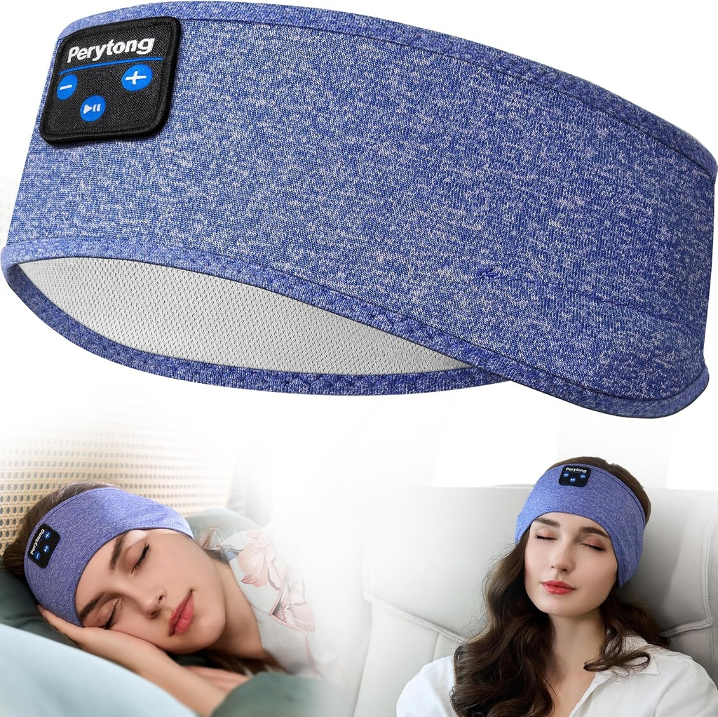 Perytong Ακουστικά ύπνου, Bluetooth Αθλητικά Ακουστικά κεφαλής με Ultra-Thin HD Stereo Ηχεία Ιδανικά για τον ύπνο, προπόνηση, Jogging, Yoga, Αϋπνία, Air Travel, Διαλογισμός