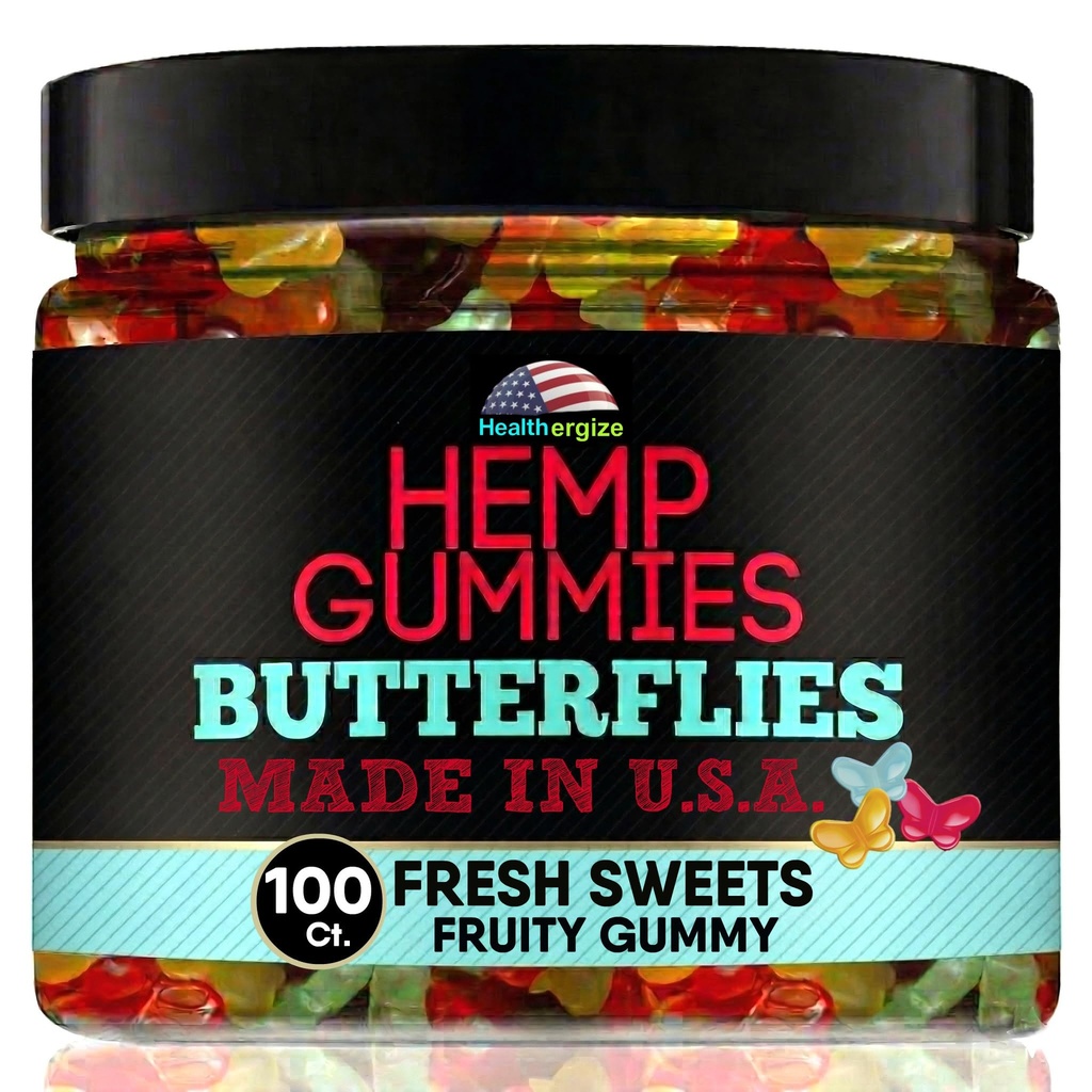 Κανναβόσποροι Premium-Delicious Πεταλούδες Gummy Bear Βρώσιμα-Fresh Φρούτα Γεύσεις-Φυσική Candy Ειρήνη και χαλάρωση-για τον ύπνο, ηρεμία, χαλάρωση-Made στις ΗΠΑ-100 Count