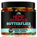 Κανναβόσποροι Premium-Delicious Πεταλούδες Gummy Bear Βρώσιμα-Fresh Φρούτα Γεύσεις-Φυσική Candy Ειρήνη και χαλάρωση-για τον ύπνο, ηρεμία, χαλάρωση-Made στις ΗΠΑ-100 Count