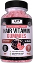 Kaya Naturals Gummies για την ανάπτυξη των μαλλιών - Biotin 5000mcg Βιταμίνες για υγιή μαλλιά, δέρμα και νύχια - Συμπλήρωμα ομορφιάς για γυναίκες ή άνδρες - 60 Count - άρωμα βατόμουρο