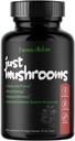 Just Mushrooms - Lion's Mane, Türkiye Tail, Cordyceps, Reishi, and More - Natural Energy - Nootropic Brain Supplement - for Clarity & Focus - Immune System (28)