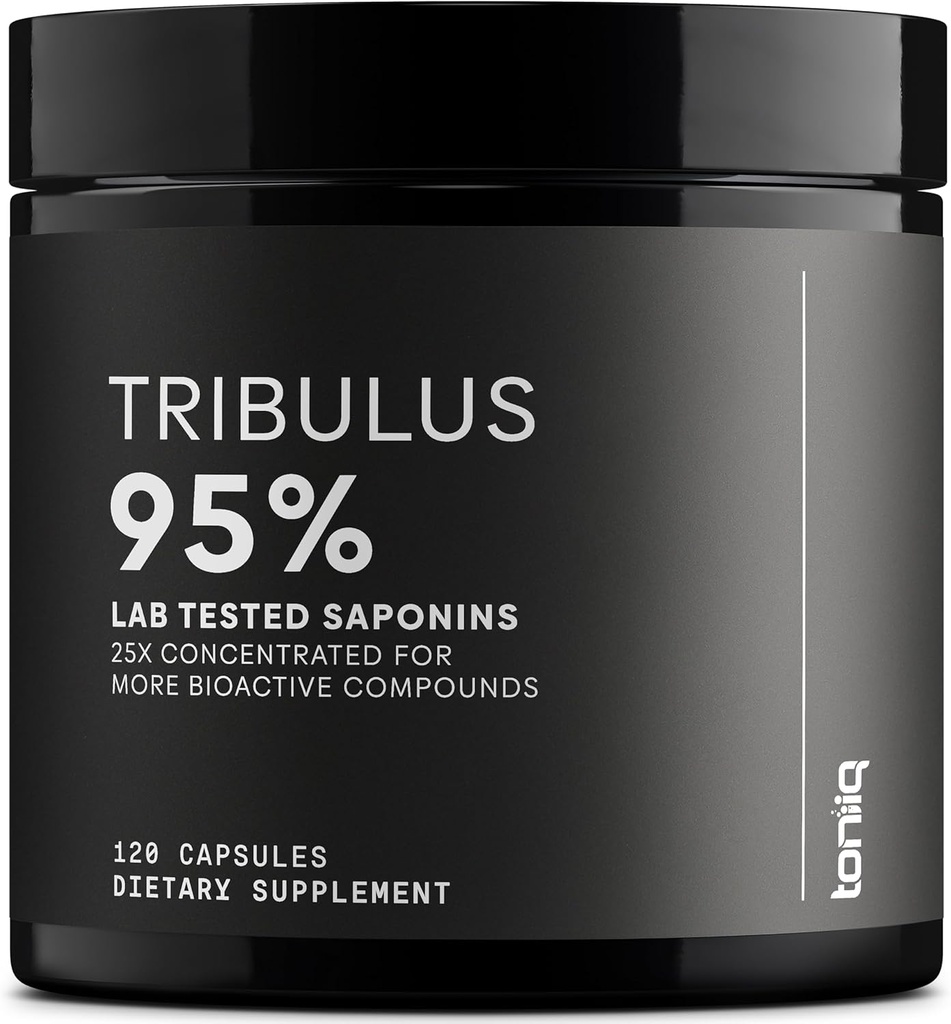 Erkekler için Tribulus Terrestris - Ultra High Potency 25:1% 95 Saponins - 1300 mg Pure & Interd Formula - Üçüncü Taraflı Lab Saf ve Kalite için Test Edildi - 120 Capsules