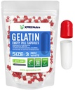 XPRS Nutra Boyutu 3 Boş Kapsüller - 100 Kont Boş Gelatin Capsules - Pills DIY Capsule - Pure Bovine Pill Gel Caps Fillable Do-It- Yourself Vitamins and Supplements (Red/White)