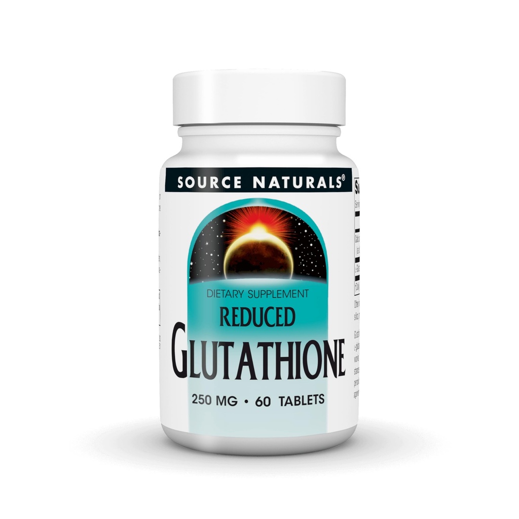 Source Naturals Reduced Glutathione, Antioxidant for Liver Support*, 250mg - 60 Tablets