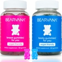 BEARVANA Top & Peach Support Combo Pack Gummies for Women | 9 Herbal Extracts Including Fenugreek, Maca & Fennel | Essential Vitamins | Berry Flavor | 2-Pack (120 Gummies)