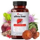 Liver Support ve Gallbladder Support için Ultra Liver Supplement - TMG, NAC Milk Thistle ve More - Liver Cleanse Detox & Tamir - 60 Capsules