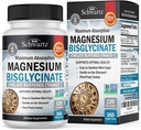 Magnezyum Bisglycinate Chelated Supplement - High Abpole Supplement for Muscle, Bone & Joint Support, Non-Laxative, Full Buffered, Non-GMO, maksimum Bioavailability - 360 Capsules