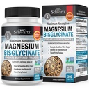 Magnezyum Bisglycinate Chelated Supplement - High Abpole Supplement for Muscle, Bone & Joint Support, Non-Laxative, Full Buffered, Non-GMO, maksimum Bioavailability - 360 Capsules