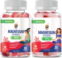 Yetişkinler için Magnezyum Gummies - 500 mg ve yetişkinler için Magnezyum Gummies - 100 mg. Calm Magnezyum Chews - Magnezyum Citrate Chewable Supplement for Mood & Muscle Support