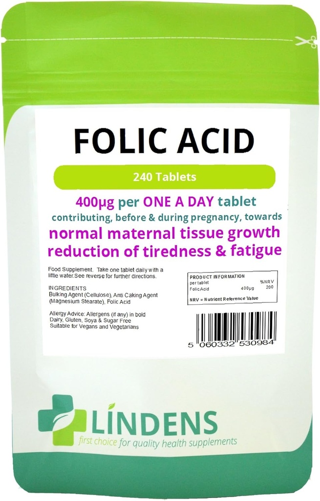 Folic Acid Tabletler 3-Pack 720 Tablet, 400mcg - ONE A Day (folacin, B-9)