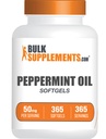 BulkSupplements.com Peppermint Oil Softgels - Peppermint Supplement, Peppermint Oil Pills, Peppermint Oil Capsules 50 mg - Gluten Free, 1 Softgel per Service, 365 Count (Pack of 1)