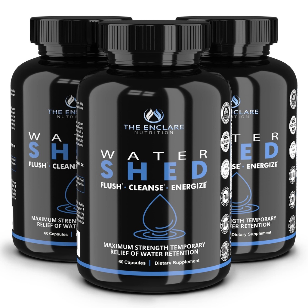 ENCLARE NUTRITION|Water Pills Diuretic for Water Retention, Detox, Liver, Kidney, Kilo, Swelling/Bloating Relief. Green Tea, Cranberry, Apple Cider Vinegar, Dandelion, B6, Chloride (3)