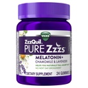 ZzzQuil PURE Zzzs Melatonin Gummies, Sleep Aid, Melatonin 2 mg, Chamomile & Lavender, Melatonin Sleep Gummies, Sleep Aids for Yetişkinler, Wildberry Vanilla Flavored, 24 Sleep Gummies