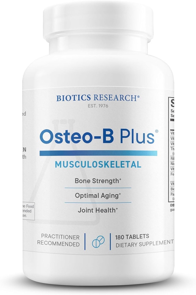 Biotics Araştırma Osteo B Plus Vitamin K, Mg, Ca, Sağlıklı Aging, Purified Chondroitin Sulfates 180 Tabletler