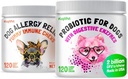 LEGITPET Allergy Relief Chews for Dogs & Immune Support with Kelp, Colostrum & Bee Pollen 120 Μαλακά μάσημα και προβιοτικά για σκύλους με φυσικά Digestive Ένζυμα 120 Μαλακά μάσημα - Κατασκευασμένο στις ΗΠΑ