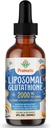 2000MG Liposomal Glutathione Liquid, %98 Aborpsiyon, Active Form L-Glutathione Supplement, Vegan Dostu, Immune System, Aging Defense, Detox, 2 FL.OZ