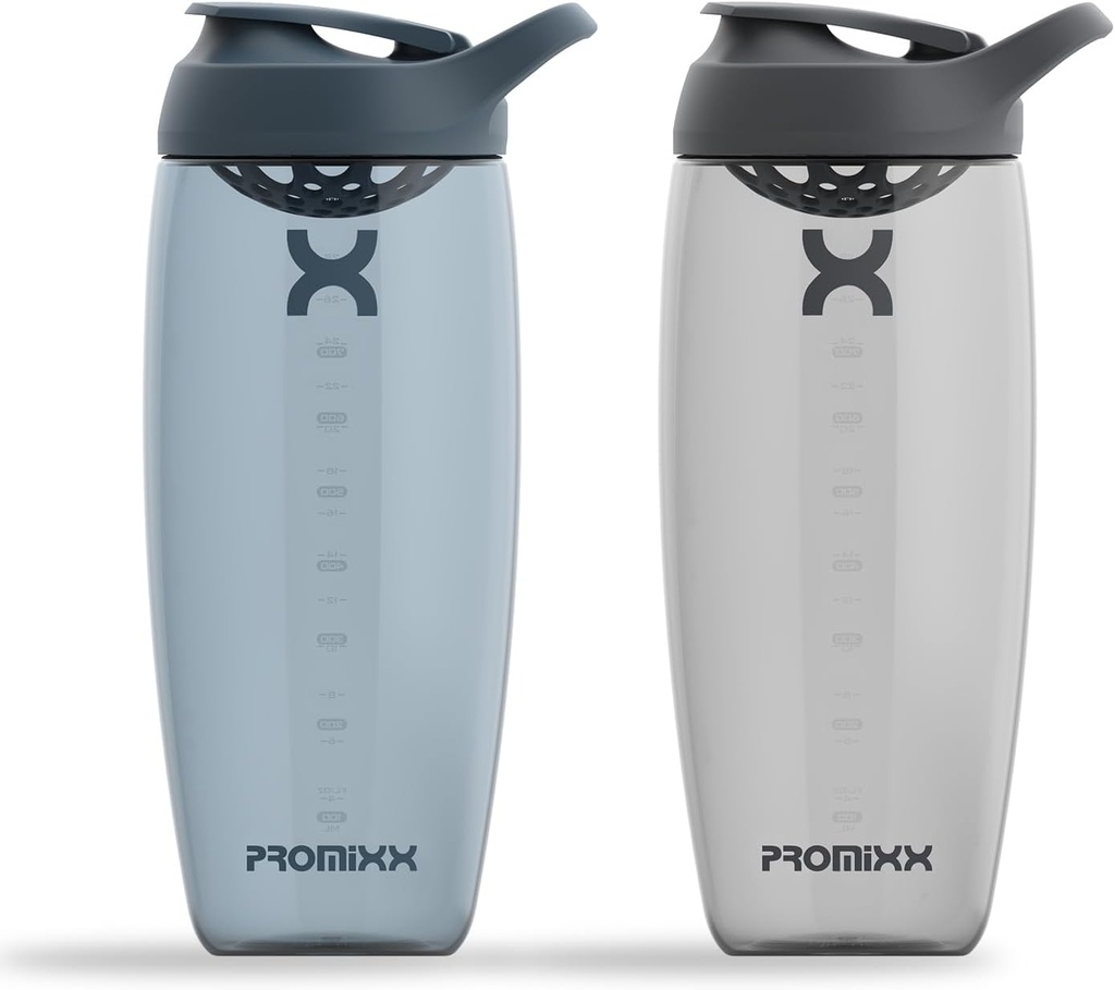 Promixx Pursuit protein Shaker Şişe (32 oz) – Silent No-Ball Mikser, Leak-Proof Lid, BPA/BPS & Phthalate-Free ECOZEN – Easy-Clean Shaker Cup for Protein Shakes, Pre & Post-Workout Smoothies