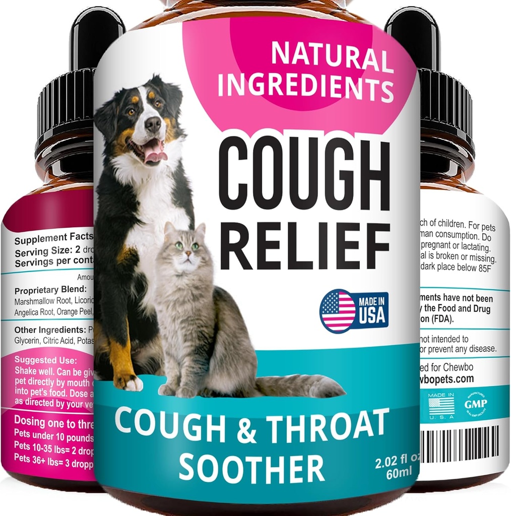 Köpek ve Kediler için Ölçeği - 2oz Pet Herbal Remedy - Throat Soother - Homeopathic Respiratory Desteği - Kuru, Wet & Barky Pet Cough ve Cat Asthma, Sinus Congestion Tedavisi - ABD'de Made