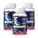 Anne'nin Bliss Kids Sleep Gummies with Melatonin, Support Your Natural Sleep Process, Age 3 Years to Yetişkinler, Strawberry Flavor, 1G of Sugar, 60 Gummies (Pack of 3)