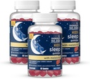 Anne'nin Bliss Kids Sleep Gummies with Melatonin, Support Your Natural Sleep Process, Age 3 Years to Yetişkinler, Strawberry Flavor, 1G of Sugar, 60 Gummies (Pack of 3)