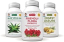 ANDREW LESSMAN Complete Digestion Kit – 90 Capsules – 3-Ürün Grafik: 30 Capsules Her Digest Assure, Aloe Vera-200 ve Friendly Flora Probiyotik, Hedeflenen Destek için Digestive System