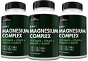 BioSchwartz Magnezyum Kompleksi (3 Pack) 350 mg Magnezyum Glycinate Citrate Malate ve Taurate Per Sağlıklı Nerves Kass Kalp Uyku Desteği (Vegan, Gluten-Free, Non-GMO)