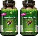 Irwin Naturals Power to Sleep PM - 120 Liquid Soft-Gels, Pack of 2 - with Melatonin, GABA, Ashwagandha, Valerian Root & L-Theanine - 120 Total Services