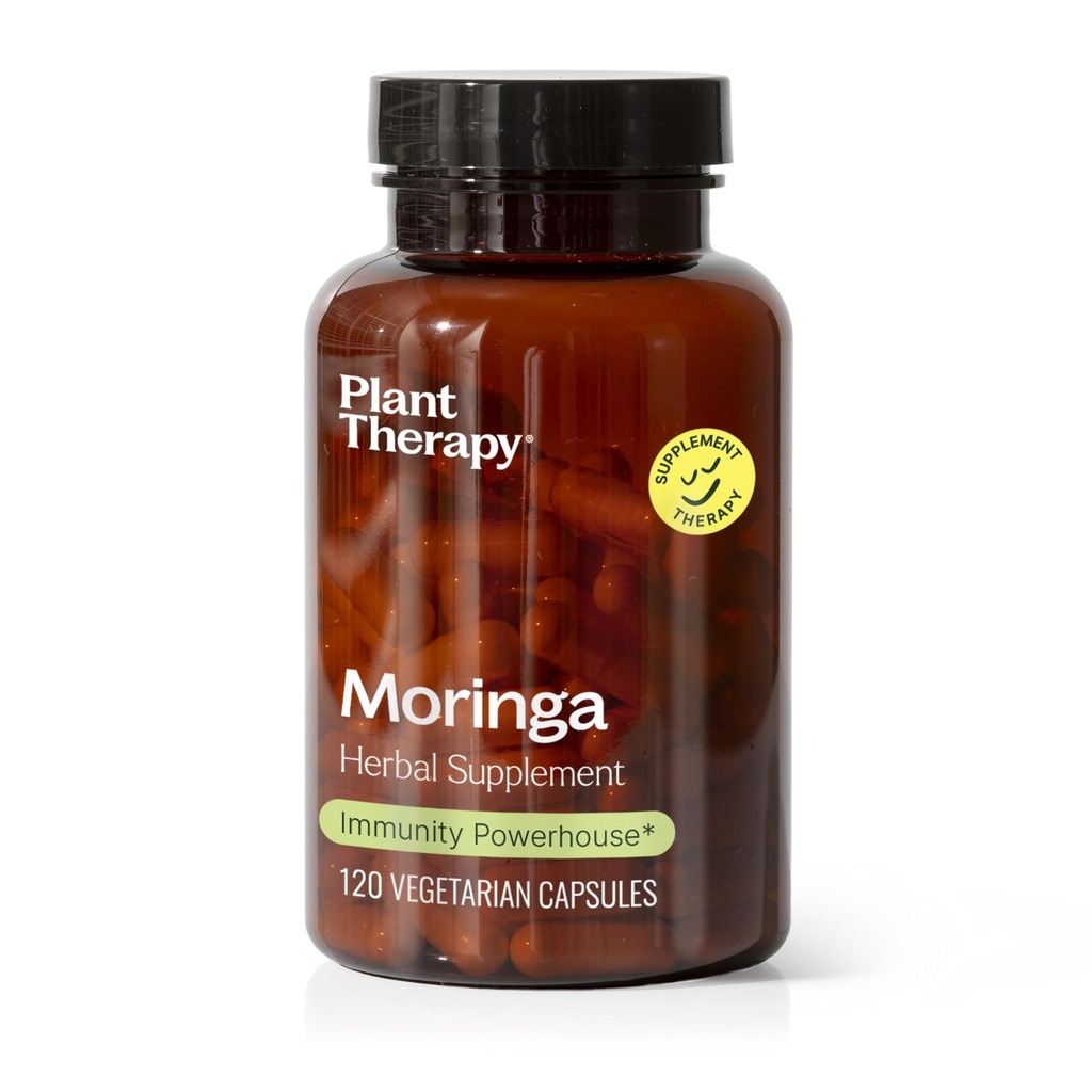 Plant Therapy Moringa Herbal Supplement Κάψουλες, Υποστηρίζει Wellness, Energizing & Immune-Supporting, Φυσικώς Θρεπτικές, 120 Καψάκια Χορτοφαγικής (4 Μήνας Προμήθεια), Κατασκευασμένες στις ΗΠΑ