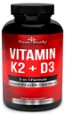 D3 Supplement ile BK7 & MK4) - MK-7 100 C & D vitamini, MK-4 500mcg ve 5000 IU Vitamin D3 3-in-1 Formula - Bone and Heart Support - 90 Non-GMO Vegetarian Capsules