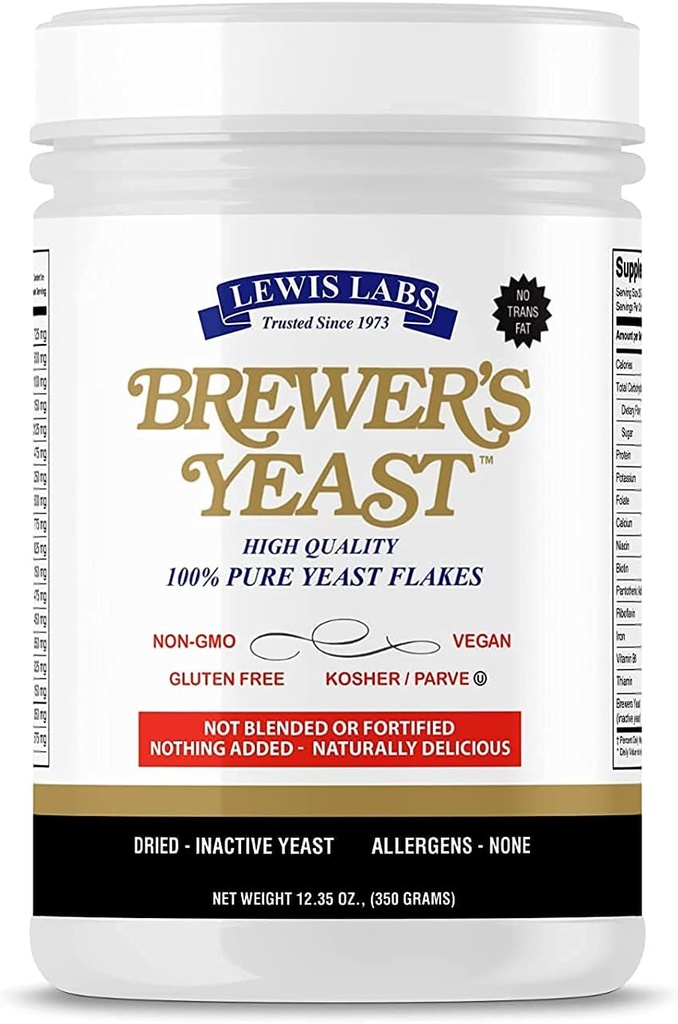 Brewers Yeast Flakes for Lactation Cookies, Emziring Supplement to Boost Mother's Milk (1 Pack) - Forized, Unsweetened - Kosher, Gluten Free, Non GMO, Vegan, Plant Based Protein Toz Tozu