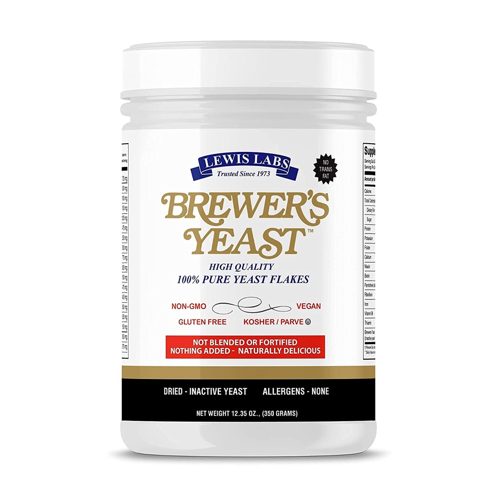 Brewers Yeast Flakes for Lactation Cookies, Emziring Supplement to Boost Mother's Milk (1 Pack) - Forized, Unsweetened - Kosher, Gluten Free, Non GMO, Vegan, Plant Based Protein Toz Tozu