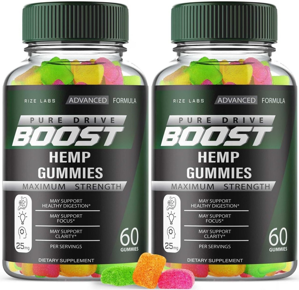 (2 Pack) Pure Drive Gummies, Pure Drive maksimum Güçlü Formula, Genel Vücut Sağlığı için Pure Drive Boost Advanced Supplement Gummy, Pure Drive Gomitas Review (120 Capsules)