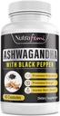 Black Pepper ile organik Ashwagandha, Imporved Abhidrasyon için. Strese karşı dirençli, Enerji Seviyelerini ve Desteklerini Arttırır - 650 Mg 60 Capsules