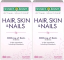 Nature's Bounty Optimal Solutions Saç, Skin & Nails Formula, 120 Kaplamalar (2 x 60 Kont)