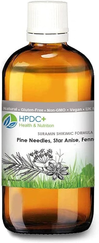 HPDC+ Sağlık ve Beslenme ALTRAMIN SHIKIMIC Asit Formula – Pine Needles, Star Anise, Fennel – Tincture Extract – 1.69 fl oz / 50 ml