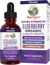 MaryRuth Organics Elderberry Syrup Extra Strength, USDA Organic Elderberry, Sugar Free Adults & Kids Ανοσοποιητική Υποστήριξη για Ηλικίες 1+, Clean Label Project Επαληθευμένο®, Vegan, Χωρίς Γλουτένη, 2 Fl Oz